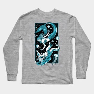 Worlds Collide - Aqua Long Sleeve T-Shirt